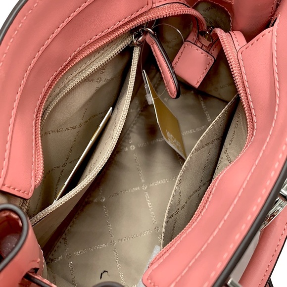 MICHAEL KORS
Hamilton Small Crocodile Embossed Faux 
Satchel
Color:PRIMROSE - Picture 12 of 15